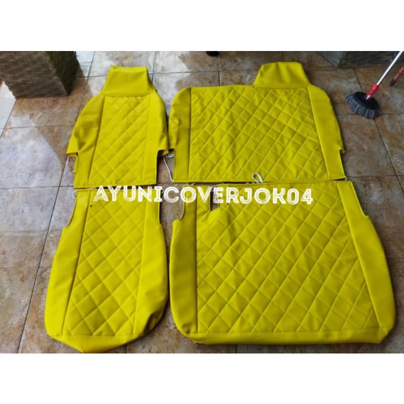 Sarung jok/cover jok mobil Canter,Ragasa,Dyna,Dutro motip wajik kuning polos best seller product