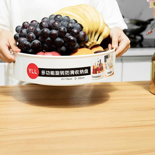 ➷ 2799 Rak bulat putar, Plastik bumbu penyimpanan serbaguna - Besar ♛