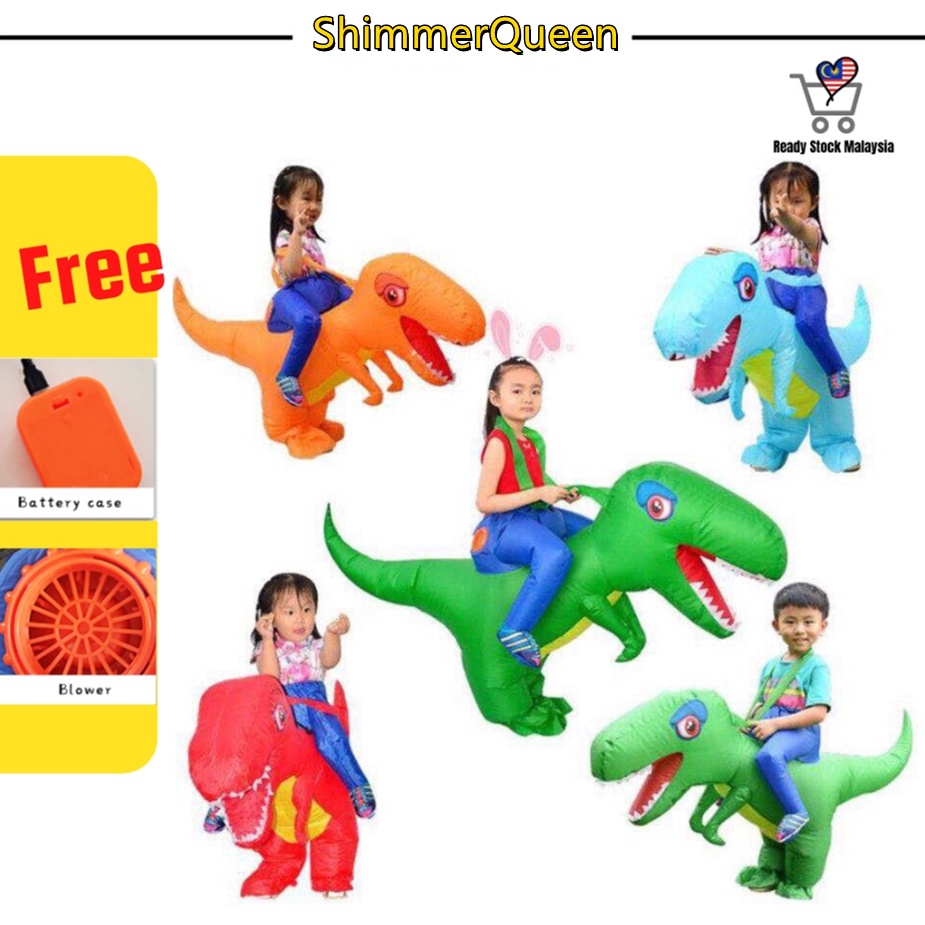 【Ready stock 】KOSTUM DINO  / Dinosaurus tiup/ kostum dinosaurus/ Dinosaurus/ pakaian anak-anak/ permainan kostum/ 2-7 tahun