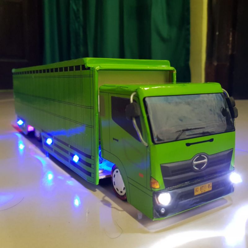 40x11x9cm RC Truk Oleng Trek Remote kontrol Tronton Miniatur truk Hino 500 Tronton