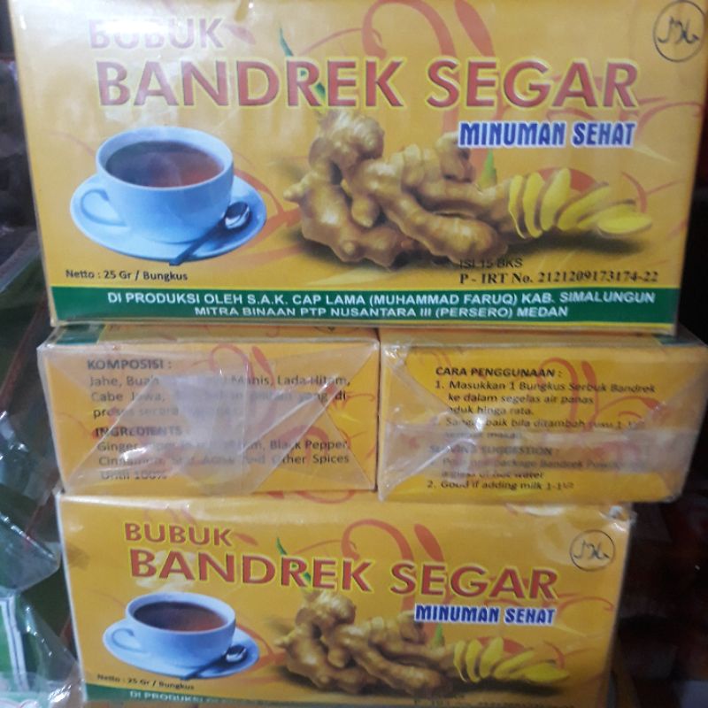 

bandrek segar medan per bungkus