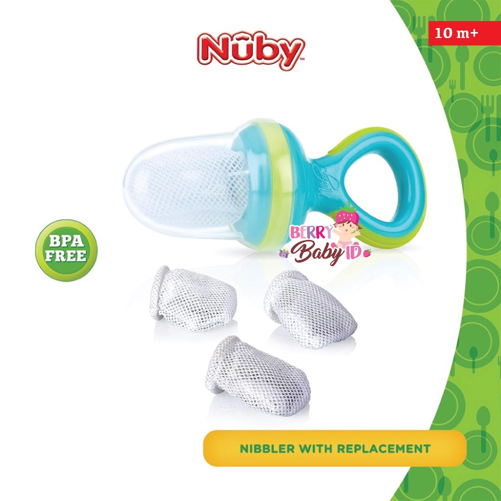 Nuby Nibbler Food Feeder Dot Empeng Makanan Bayi BPA Free 10m+ Berry Mart