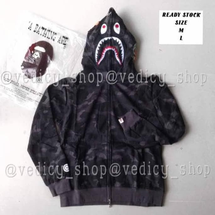 BAPE JAKET HOODIE SHARK FULL ZIP FULL TAG