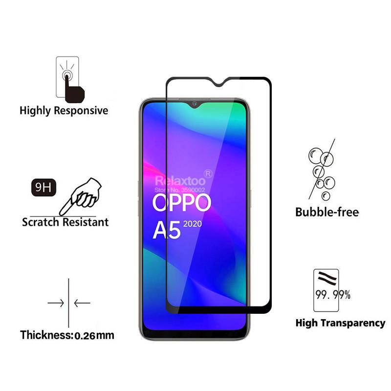 Tempered Glass Pelindung Layar OPPO A16 A95 A94 A93 A92 A12 A12E A5S A3S F9 F7 F5 A59 A37 A71 A5 A9 A15 A31 HD