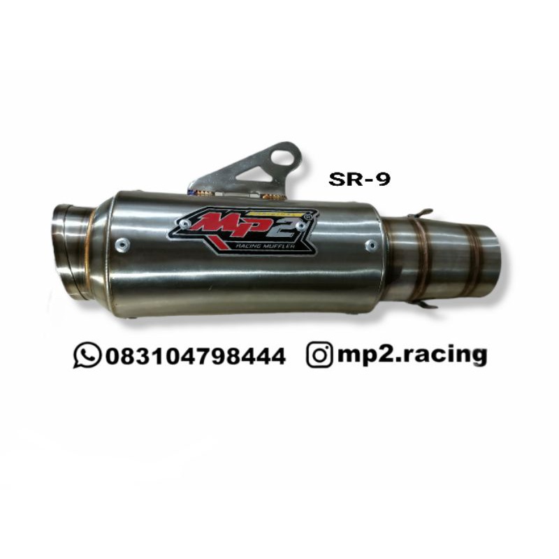 slincer mp2 racing muffler tipe sr9 mx king, sonic, gtr, fu,cbr150 dll