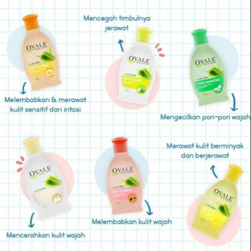 OVALE FACIAL LOTION PEMBERSIH MAKE UP REMOVER 100ML KOSMETIK WANITA