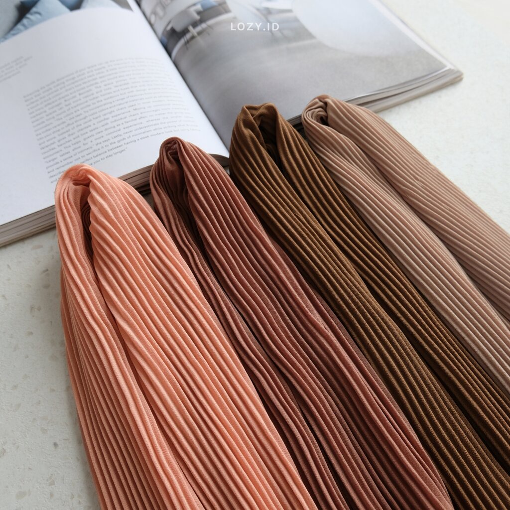 Lozy Hijab - Ayra Pleats Shawl ( Pashmina Full Plisket )-3