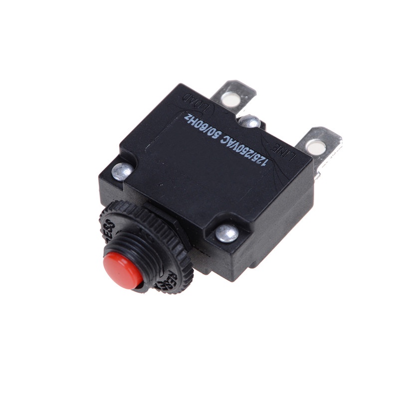 {LUCKID}125/250VAC 15A Switch Push Reset Button Circuit Breaker Overload Protector