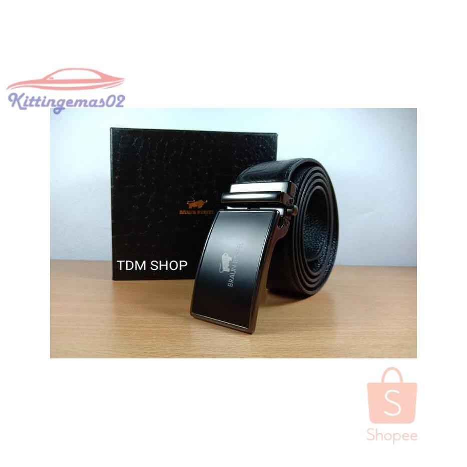 IKAT PINGGANG PRIA GESPER SABUK KTG2I165 KULIT ASLI BRAUN BUFFEL