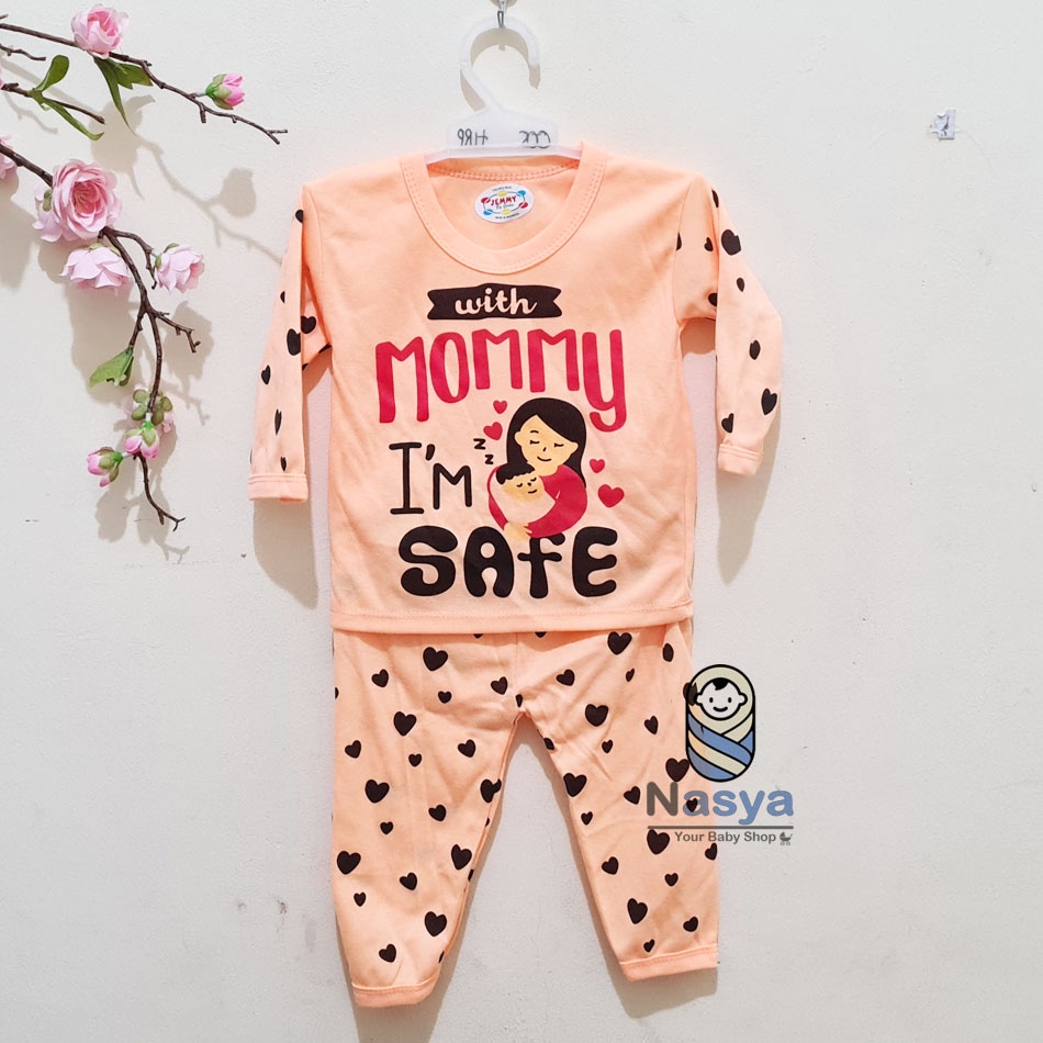 [J-013] Setelan Baju Bayi Panjang/ Pakaian Laki Perempuan Unisex Murah