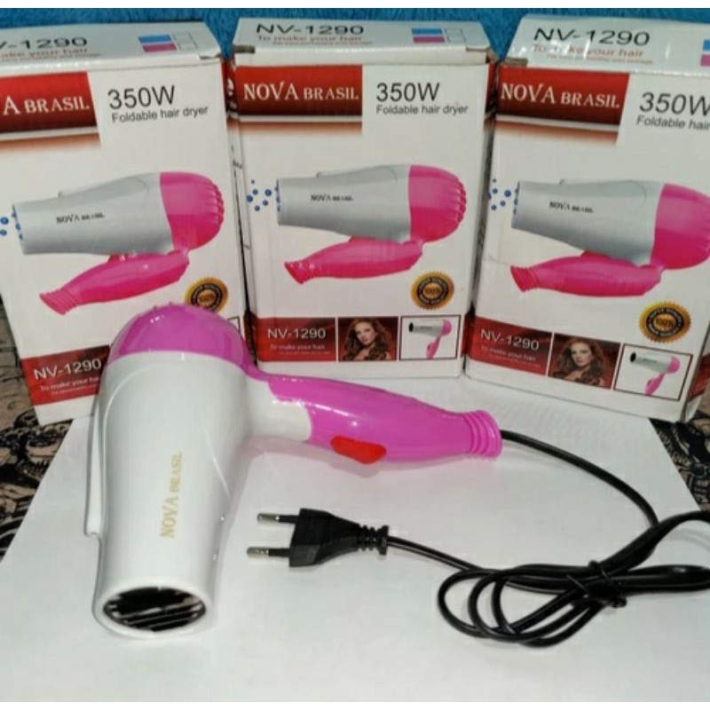 Hair Dryer Lipat Mini Hairdryer Nova 1290 Foldable 350W