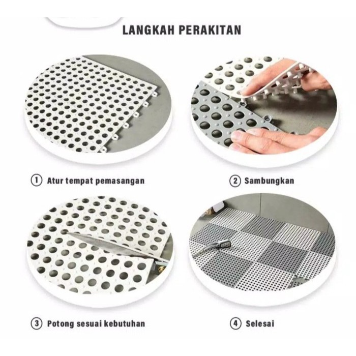 Alas Kamar Mandi Anti Selip 12pcs