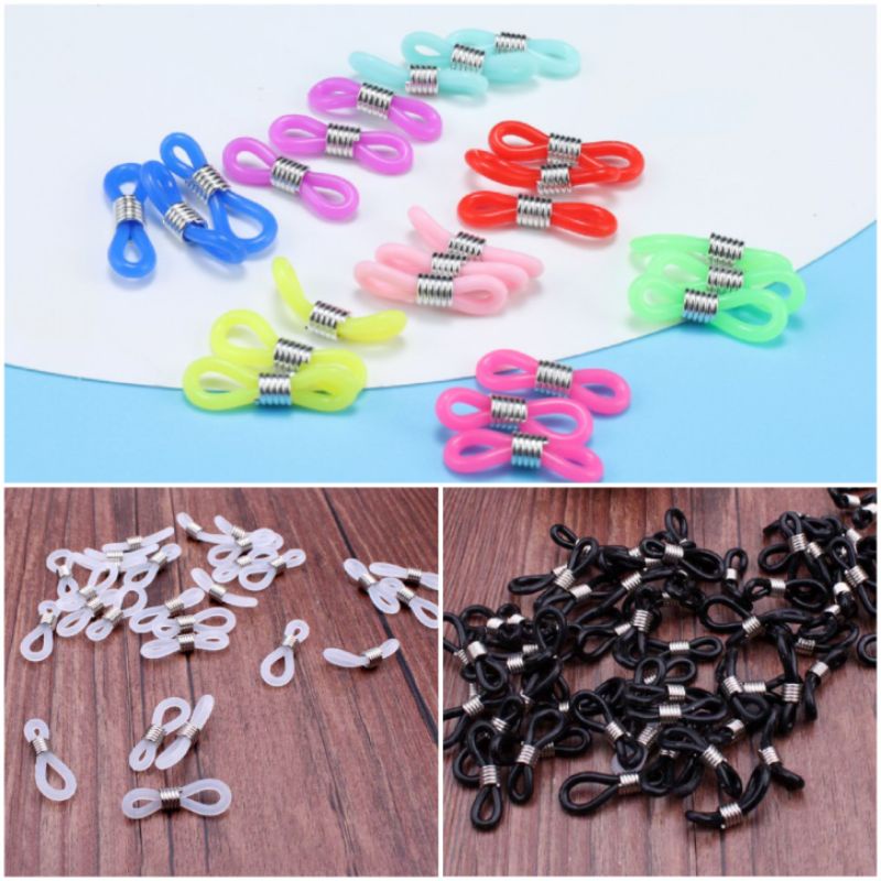 (10pcs) Karet Pengait Kacamata / Karet Tali Kacamata / Karet Kokot pengait tali masker connector