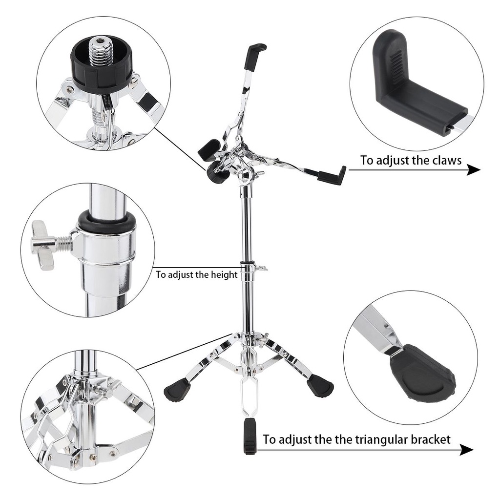 Stand Holder Lantai Dapat Dilipat Untuk Drum Jazz Snare Dumb 10 12 Inch