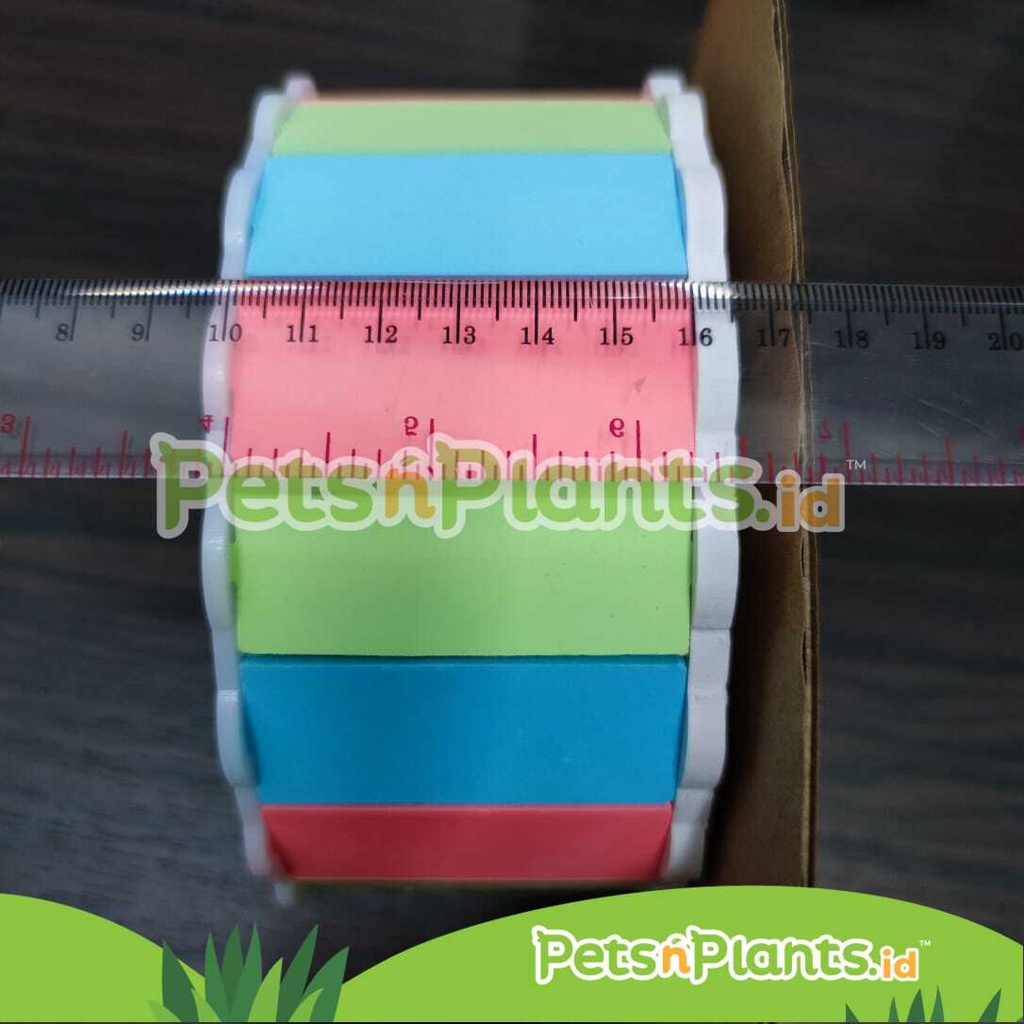 Mainan Roda Kandang Hamster - Silent Rainbow Wheel Ecoboard Import 15 CM