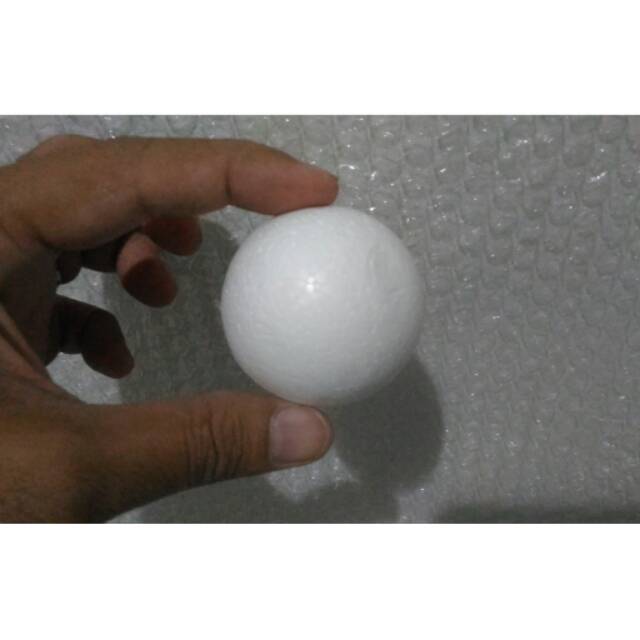 Bola 5cm gabus stirofoam foam bulat putih bagus natal dekorasi
