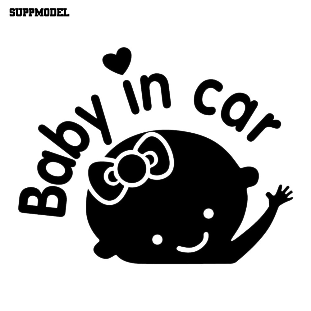 Stiker Reflektif Tulisan Baby Car untuk Dekorasi Jendela Mobil