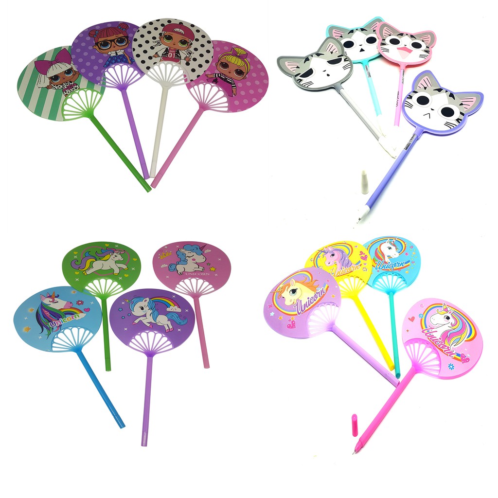 Pulpen gel kipas pen lucu balpoint unik bolpen tinta 