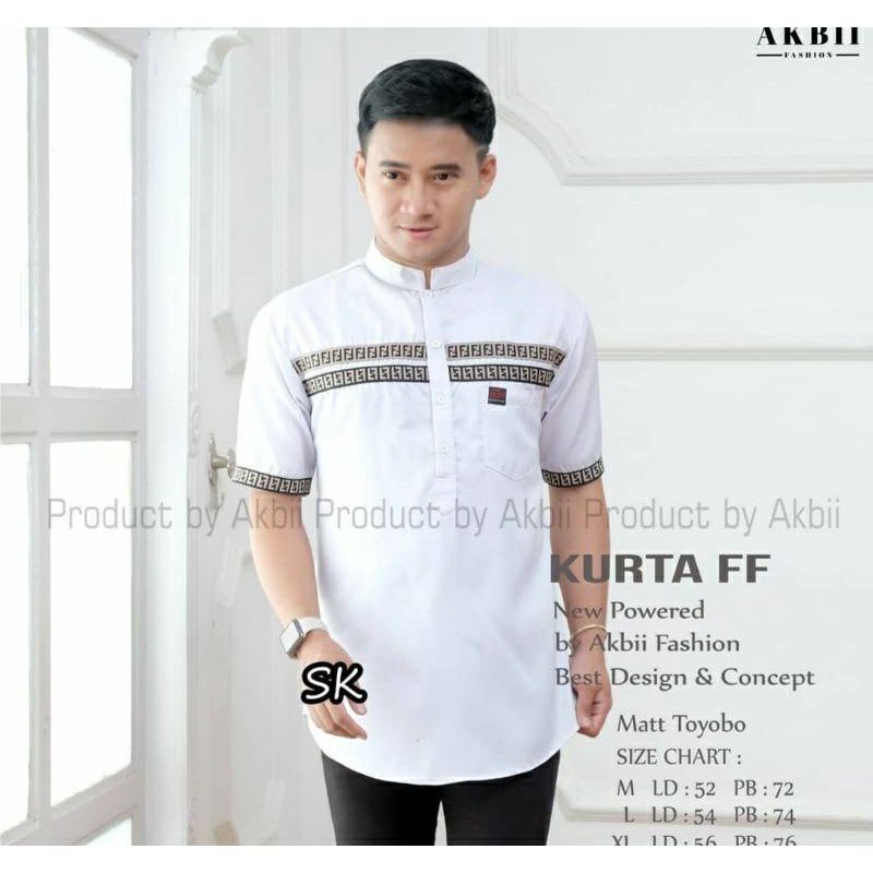 Kurta ff lengan pendek pria koko kurta lengan pendek