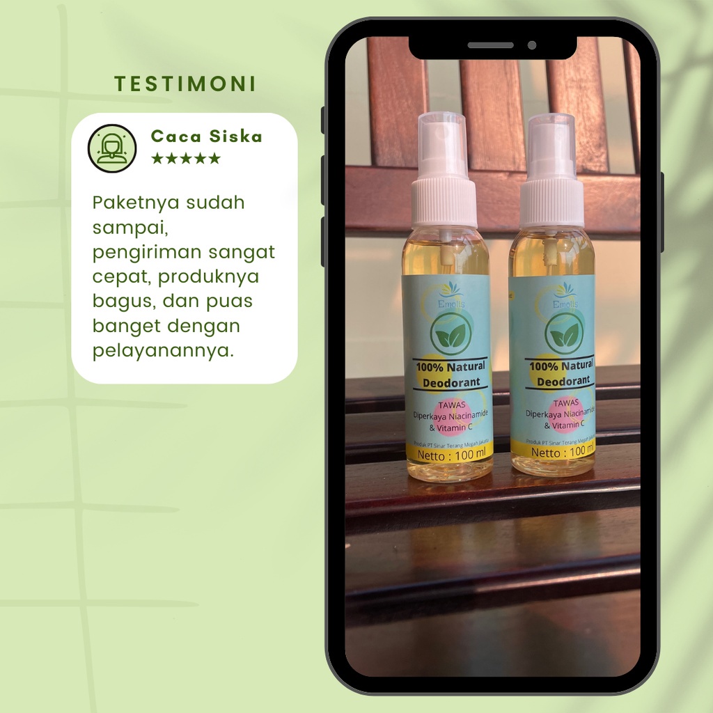 Emolis Deodorant Natural Spray Semprot Deodoran Penghilang Bau Ketiak 100 ml DR01 PGM