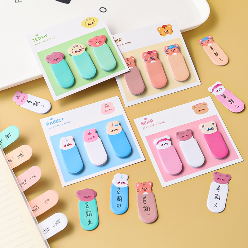 

Anekagrosir - Sticky Notes Lucu Motif Bear Beruang isi 3 Stationery ATK Sekolah Kantor