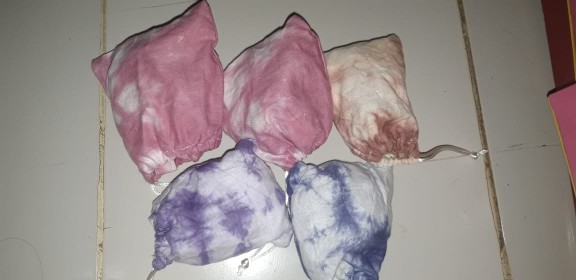 Paket Masker Tie Dye + Konektor Masker Hijab + Ikat Rambut
