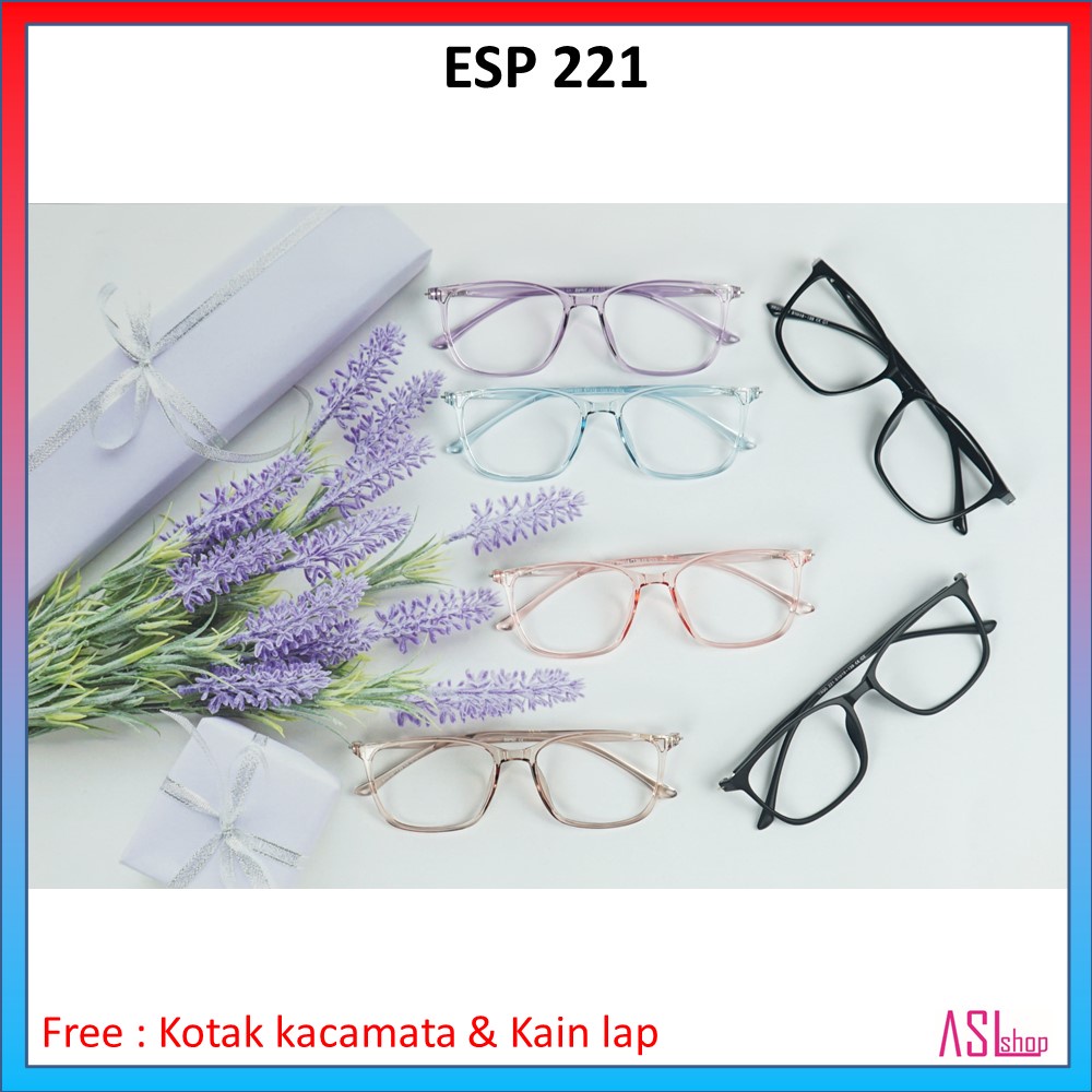 FRAME DAN KACAMATA MINUS (ESP 221) RINGAN DAN LENTUR