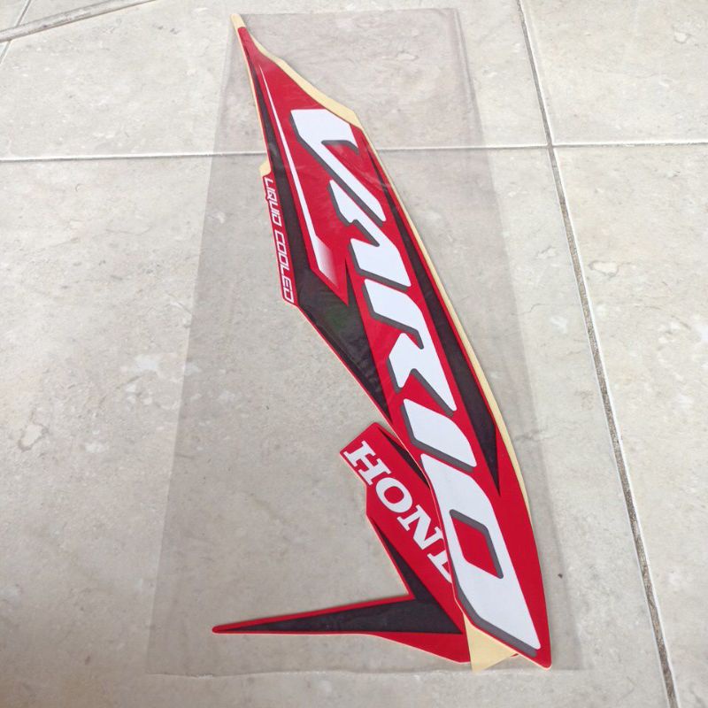 striping stiker les body Honda Vario 125 2020 merah bahan original