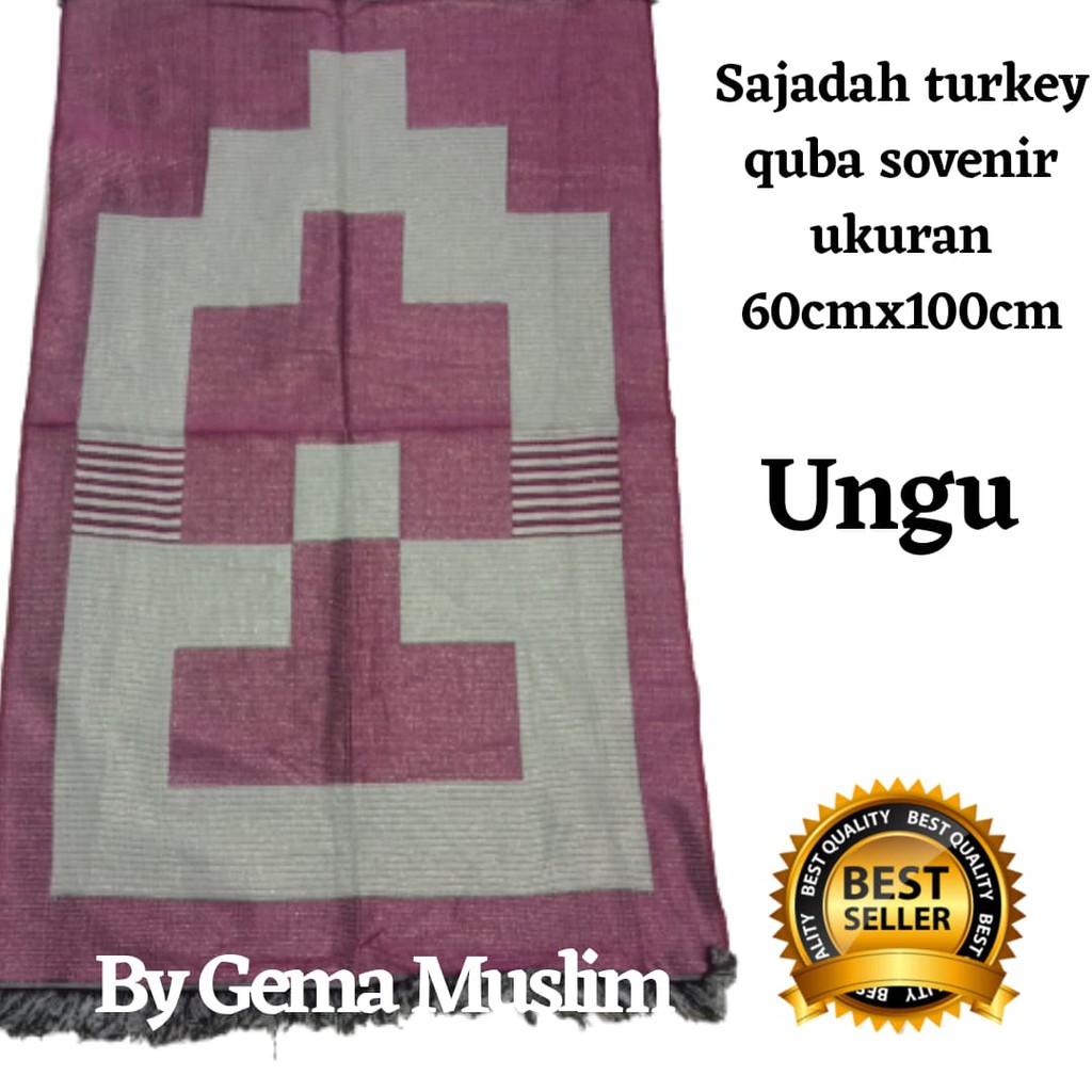 sajadah turky quba grosir isi 10 pcs ukuran 60cmx100cm