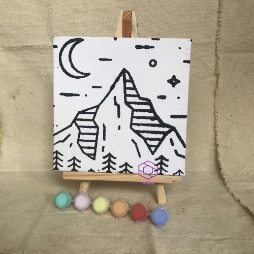 

canvas lukis siap pake mewarnai gambar painting kid anak parsel gabut kado ulang tahun melukis