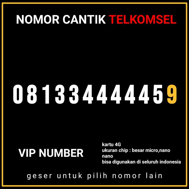 Nomor Cantik Simpati dari Telkomsel Nomor Super Urut Naik