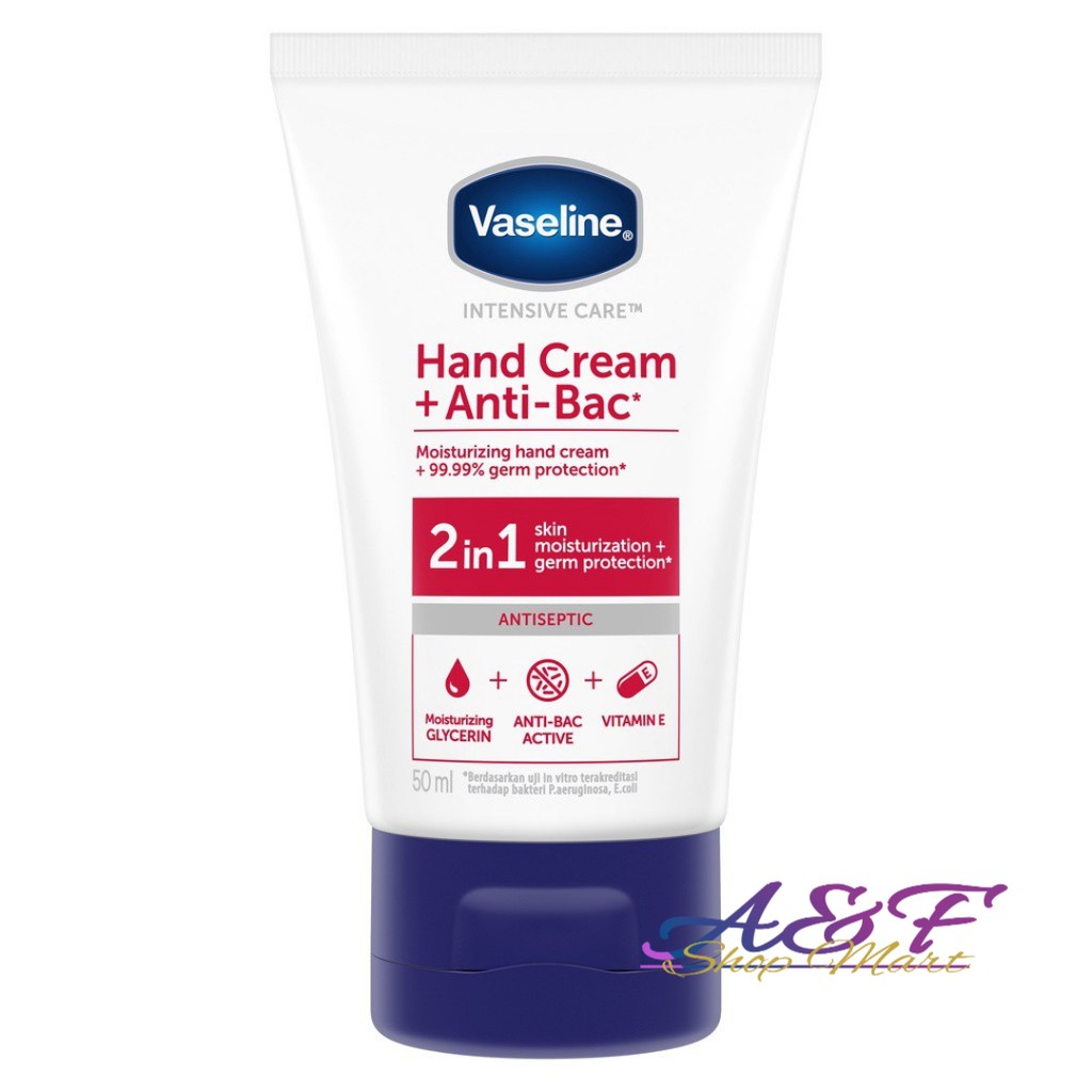 Vaseline Hand Cream Anti Bacterial 50ml [ORIGINAL]