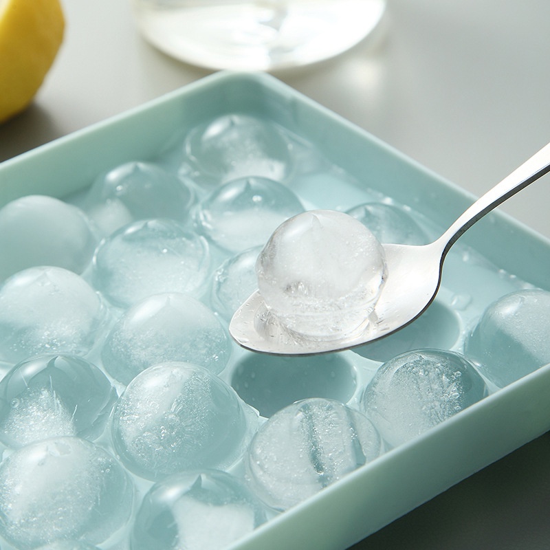 KAISSO - CETAKAN ES BATU PLASTIK KOTAK TEMPAT PENCETAK JELLY MOTIF BULAT ICE CUBE FOOD GRADE