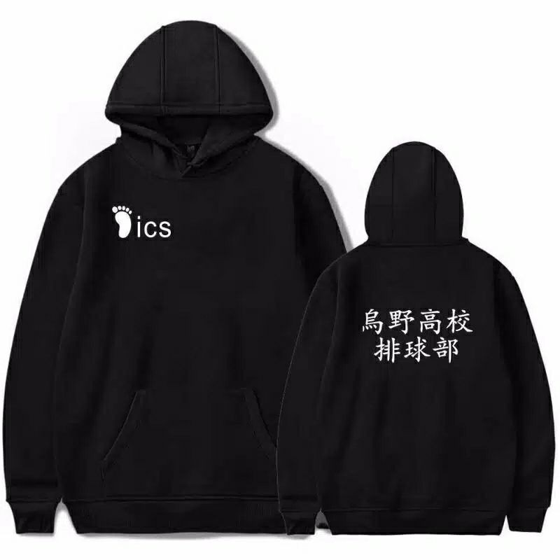 S - XXXXXL(6XL) ZIP Hoodie ICS HAIKYUU KARASUNO High Volleyball Club Unisex ZiPPER Hoodie BIGSIZE Klub Bola Voli SMA SHIMANO Jaket Resleting Sweater Harajuku Japanese