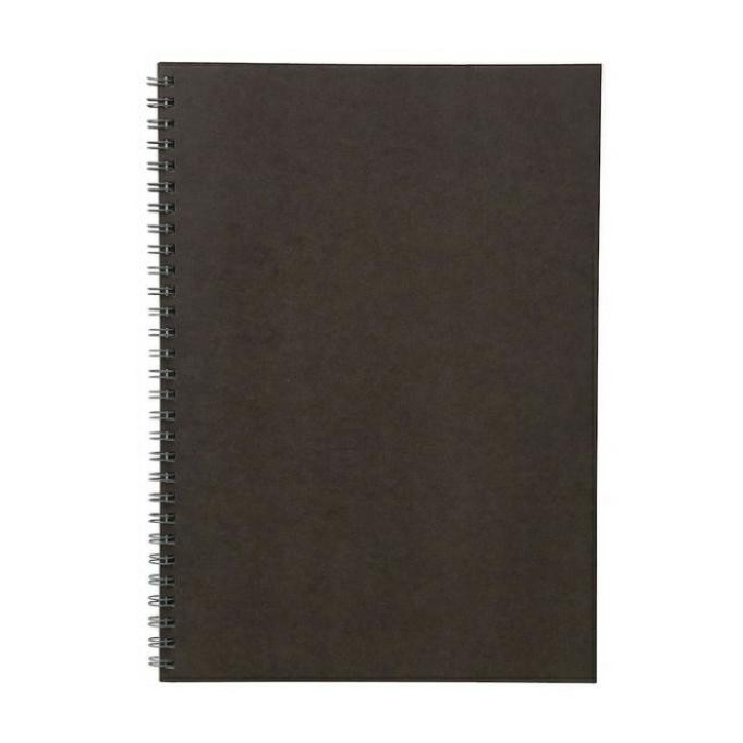 

[[BISA COD]] Muji PTP Double Ring Notebook 48 sheet / Garis - DARK GRAY, A7