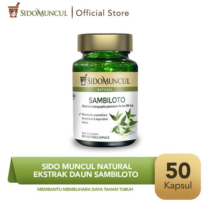 

BAYAR DITEMPAT Sido Muncul Natural Ekstrak Daun Sambiloto Kapsul 50 Daya Tahan Tubuh /OBAT HERBAL ASAM URAT/OBAT HERBAL PELANGSING/OBAT HERBAL KOLESTEROL/OBAT HERBAL DIABETES