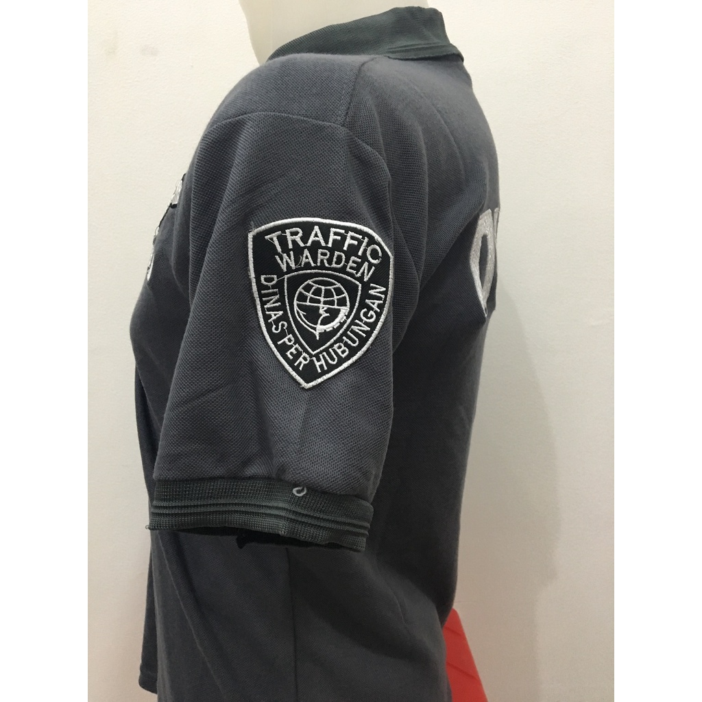 Kaos Polo Dishub Pendek - Kaos Polo Panjang - Kaos Dishub -- Abu Tua