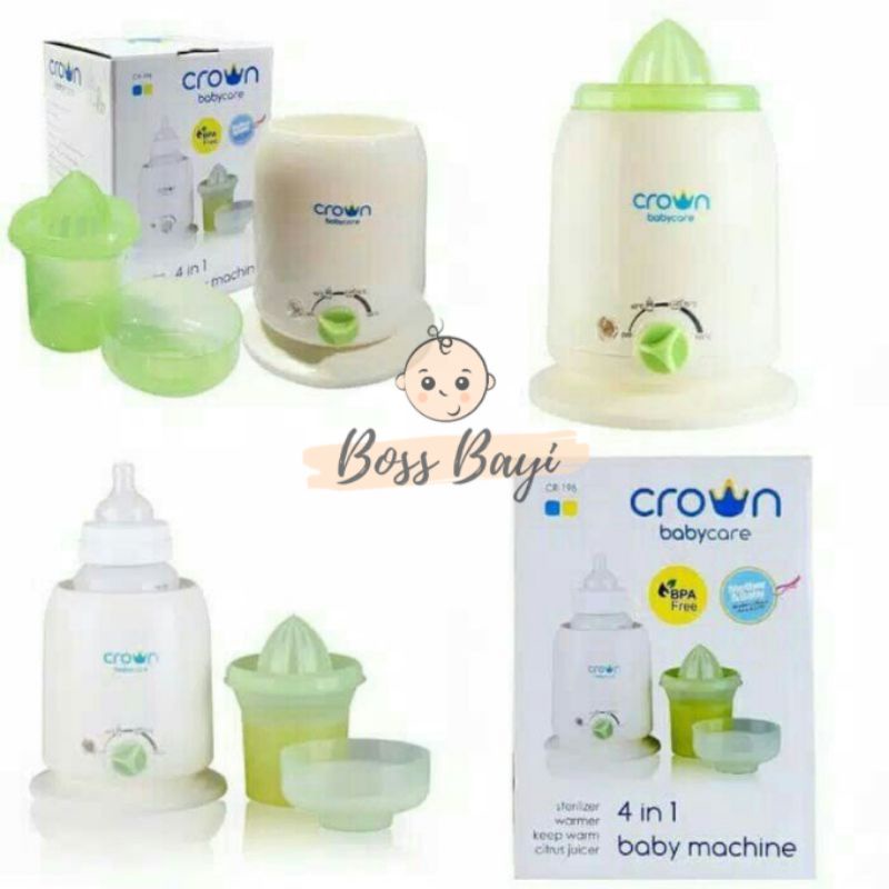 CROWN - 4IN1 Machine Sterilizer/Warmer/Keep Warm/Juicer (Steril~Pemanas Penghangat Susu)