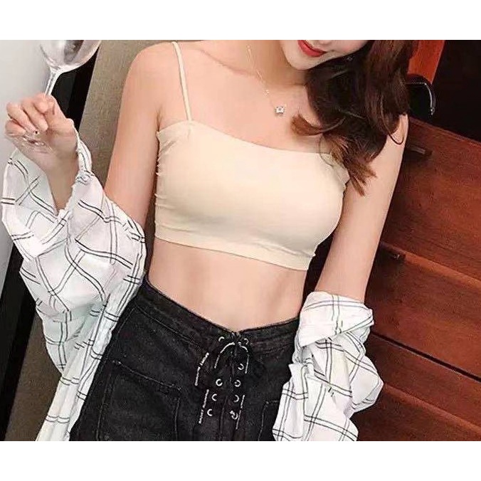 Sport Bra Seamless - Crop Top Push Up Bra Seamless Busa Tipis