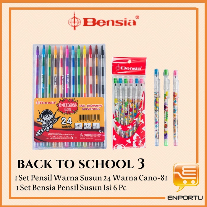 

Paket Back To School 3 / Set Alat Tulis dan Pensil Warna Susun