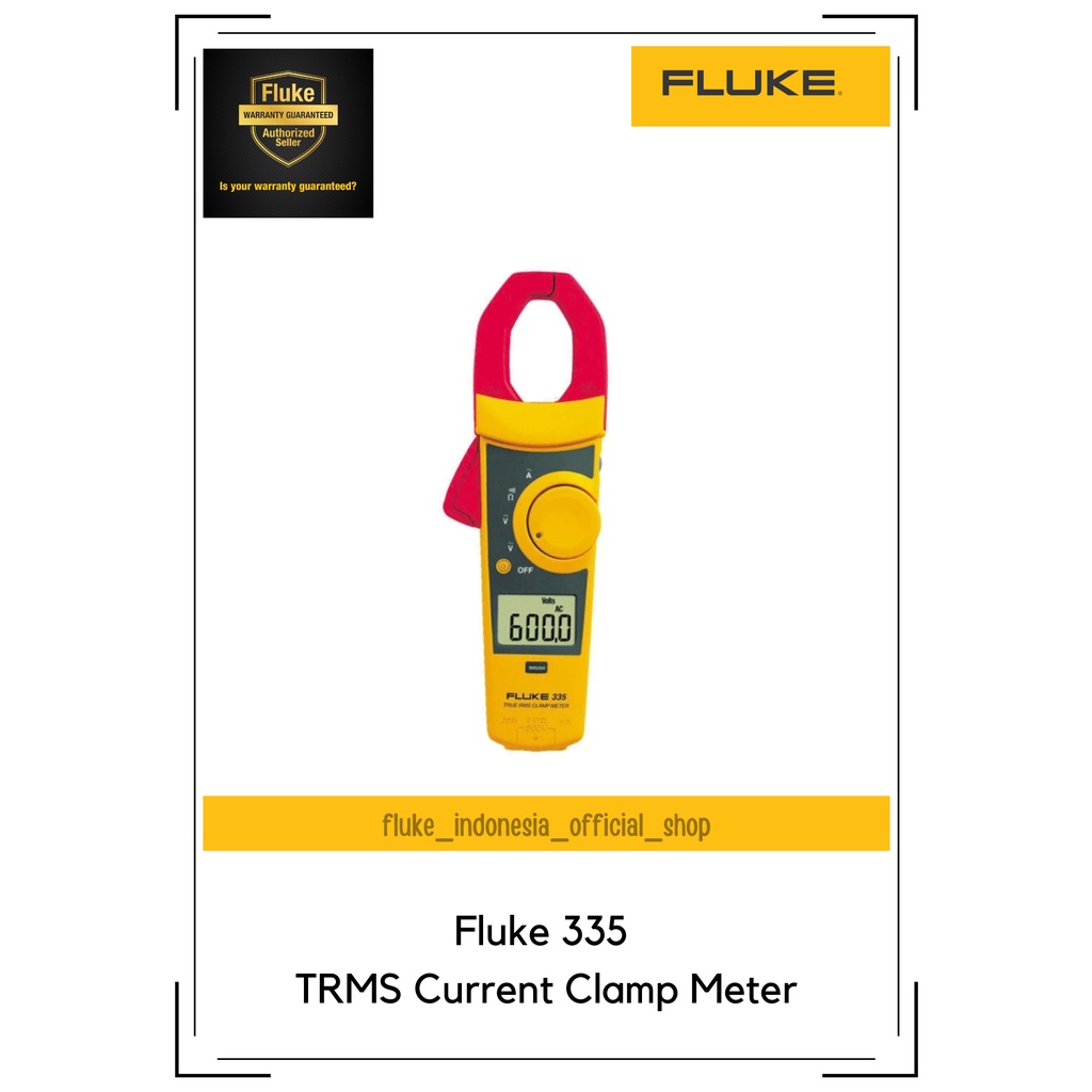 Jual Fluke 335A TRMS 600 Amp AC Current Clamp Meter Shopee Indonesia