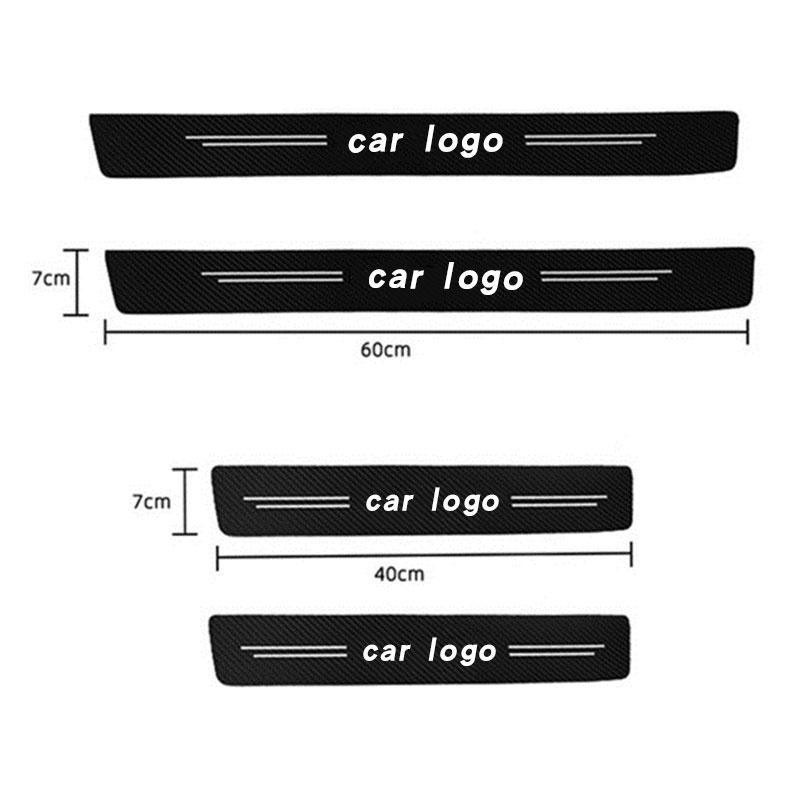 1 / 4pcs Stiker Pelindung pedal Kaki Mobil Bahan carbon fiber Untuk Wuling confero cortez almaz
