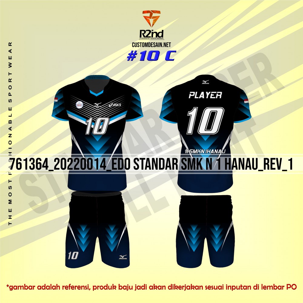 Baju Voli Mizuno Full Printing Atasan Kaos Volly Pria Bebas Request (Beli 2 + 1)