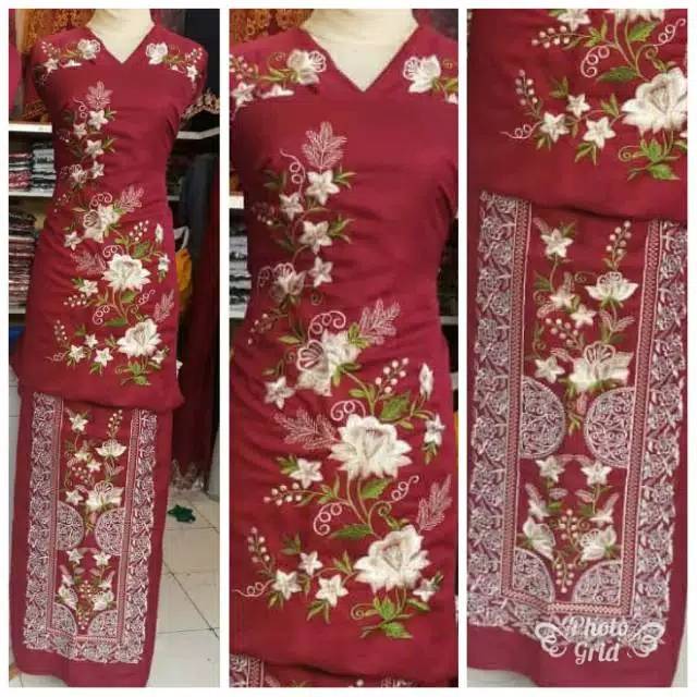 Bahan/Bakal Baju Kurung Songket Suji