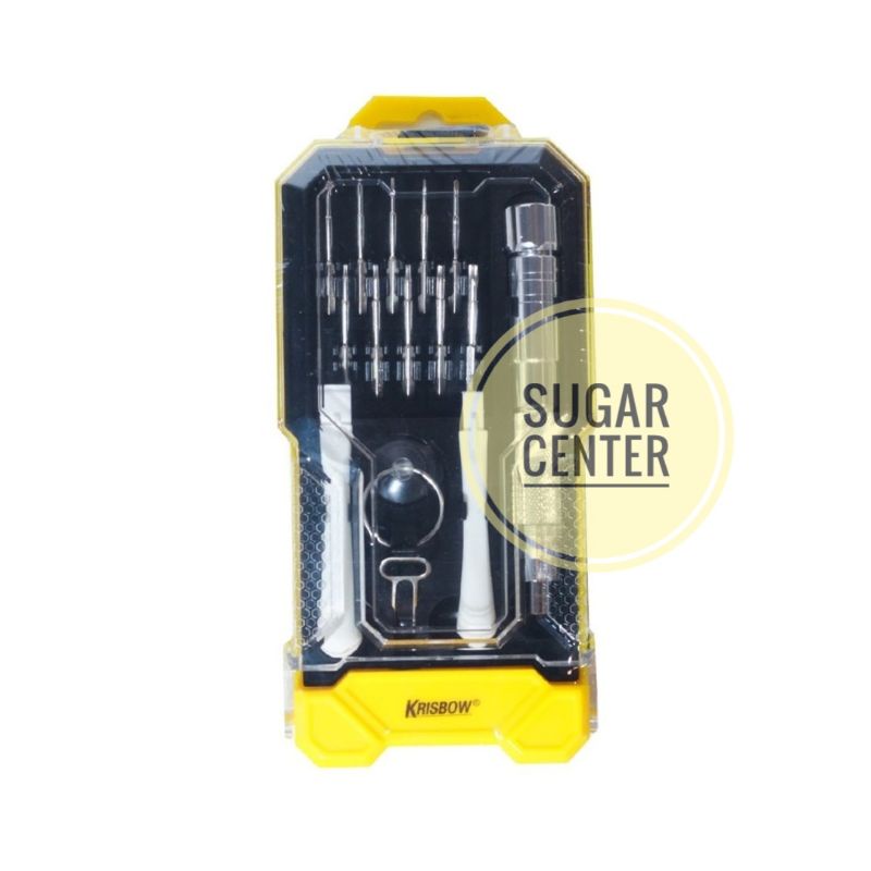Krisbow Set Obeng Presisi Untuk Smartphone 15 Pcs/Krisbow Set Obeng Kecil/Smartphone Repair Kit