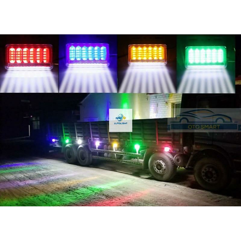 Lampu Samping bak truck mobil 24 volt Dan 12 Volt Sein Nyalah Runing 40LED