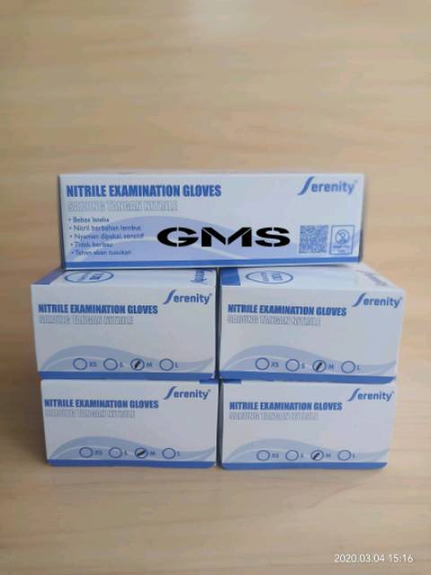 Sarung Tangan Nitrile Non Powder / Sarung Tangan Nitril / Examination Gloves Box isi 100 Pcs