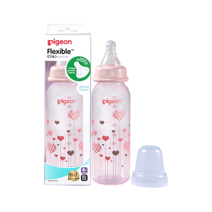 Pigeon - Flexible Premium Clear PP Standard Bottle 240ml