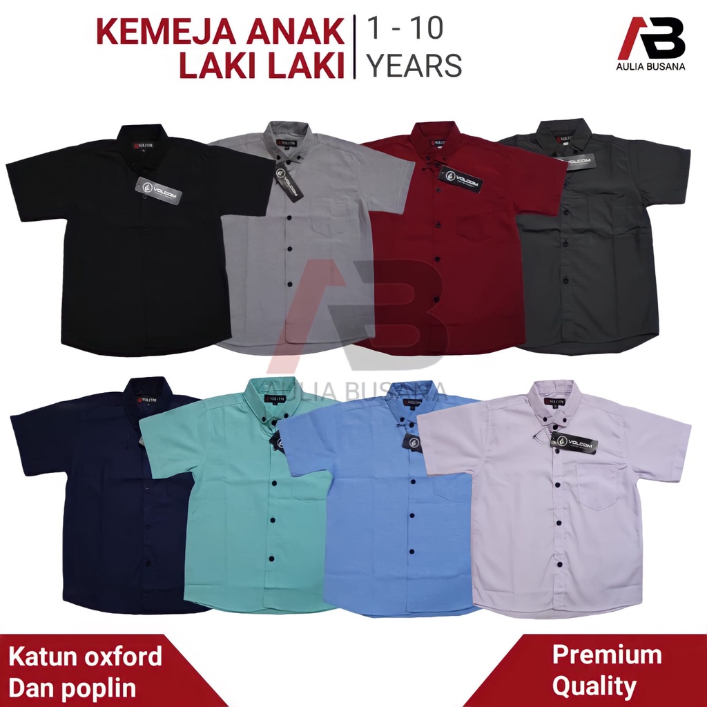 Baju kemeja anak laki laki Import 1-12 tahun Bayi Cowok Lengan Pendek