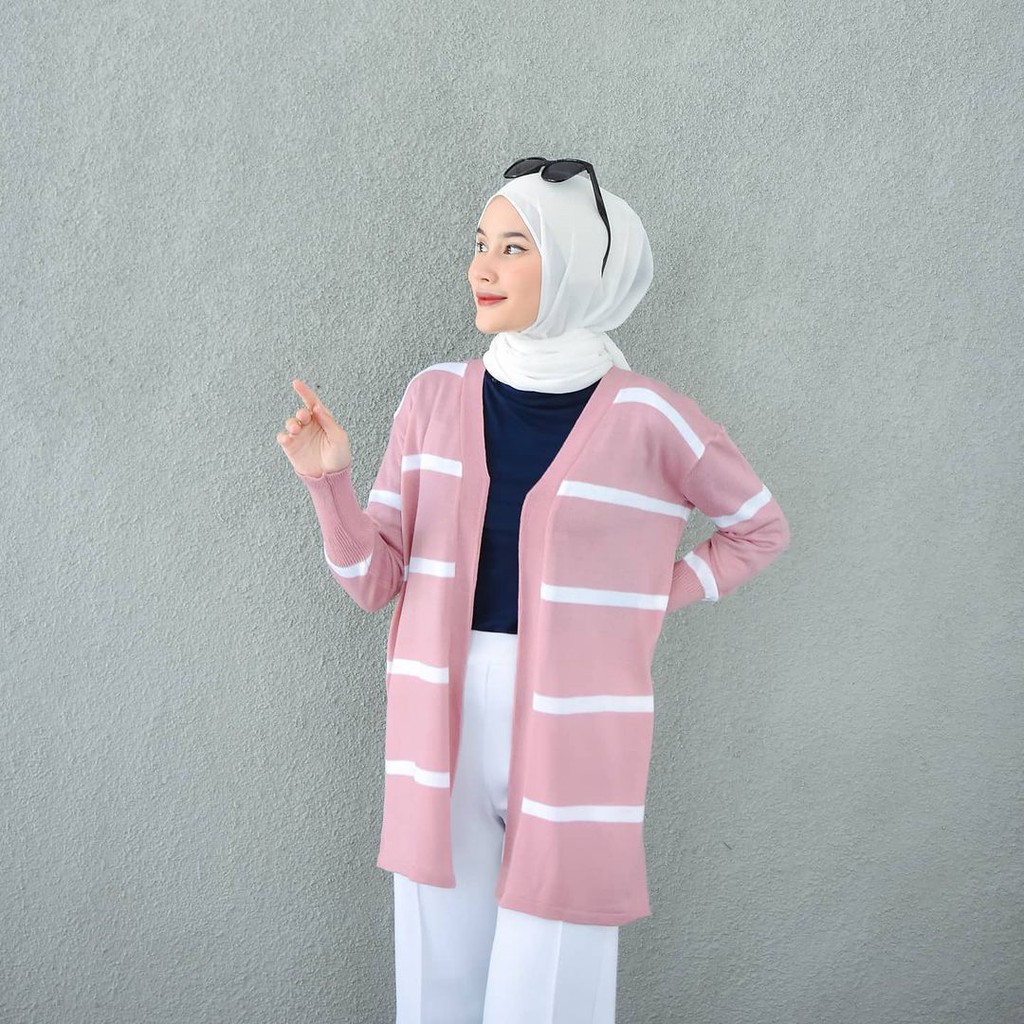 OHB_Saera Cardigan Rajut Wanita Atasan wanita Terbaru 2021 Kekinian Outher Selebgram Sweater Rajut